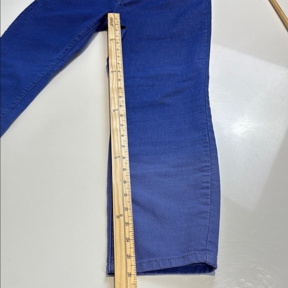 Free People Dip Dye Ombre Skinny Jeans Cropped Blue Size 30 - Picture 7 of 8